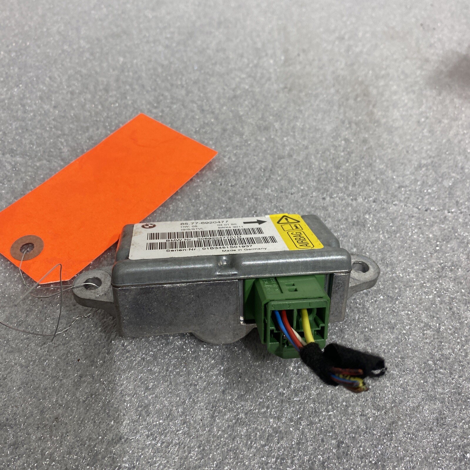 02 BMW 745i Front Left Driver Side Door Air Bag Control Module 