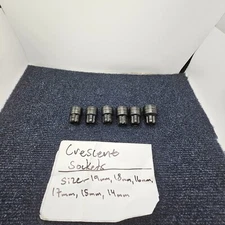 (6 PIECES) Crescent Spline Sockets Sizes 19mm, 18mm, 17mm, 16mm, 15mm, 14mm