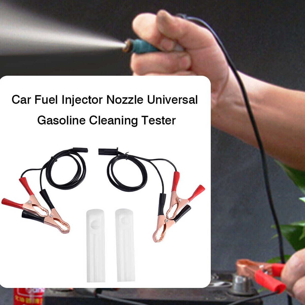 Universal Fuel Injector Flush Cleaner Adapter DIY Kit Car Cleaning Tool