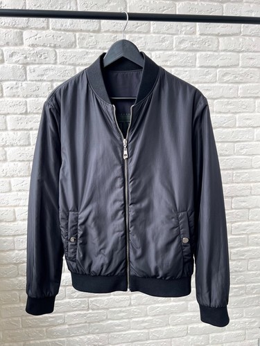 Versace Reversible Printed & Black Bomber Jacket Men's Size 48 - Picture 2 of 7