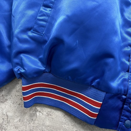 VTG 90s NFL New York GIANTS CHALK LINE SPELL OUT SATIN BOMBER JACKET SIZE XL - Picture 8 of 8