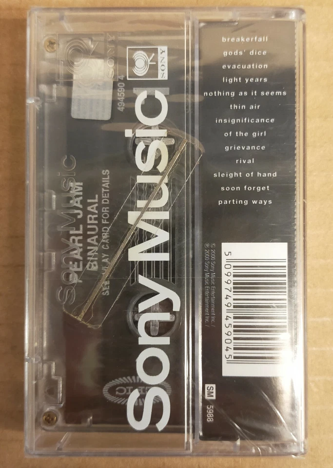 PEARL JAM - BINAURAL (2000) CASSETTE MADE IN TURKEY - Image 2 of 2