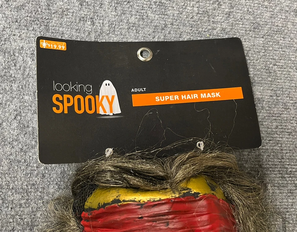 Pirate Skull Long Hair Halloween Mask Realistic Scary Costume Wig - Image 3 of 4