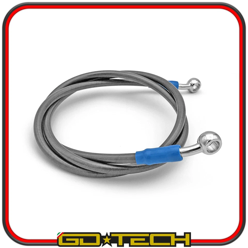 TUBO FRENO IN TRECCIA AERONAUTICO MOTO SCOOTER RACING UNIVERSALE 120 cm GRIGIO - Image 2 of 4