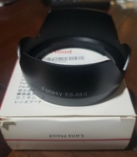 ES-68 II Lens Hood for Canon EF 50mm f/1.8 STM Lens Tulip Flower Design -Black