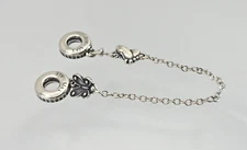 Authentic Pandora Decorative Butterflies Safety Chain bead  Charm