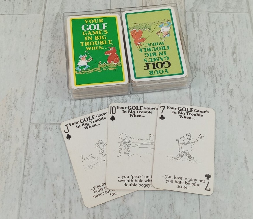 Funny Sealed VTG Golf Joke Comedy Playing Cards Double Deck Belgium