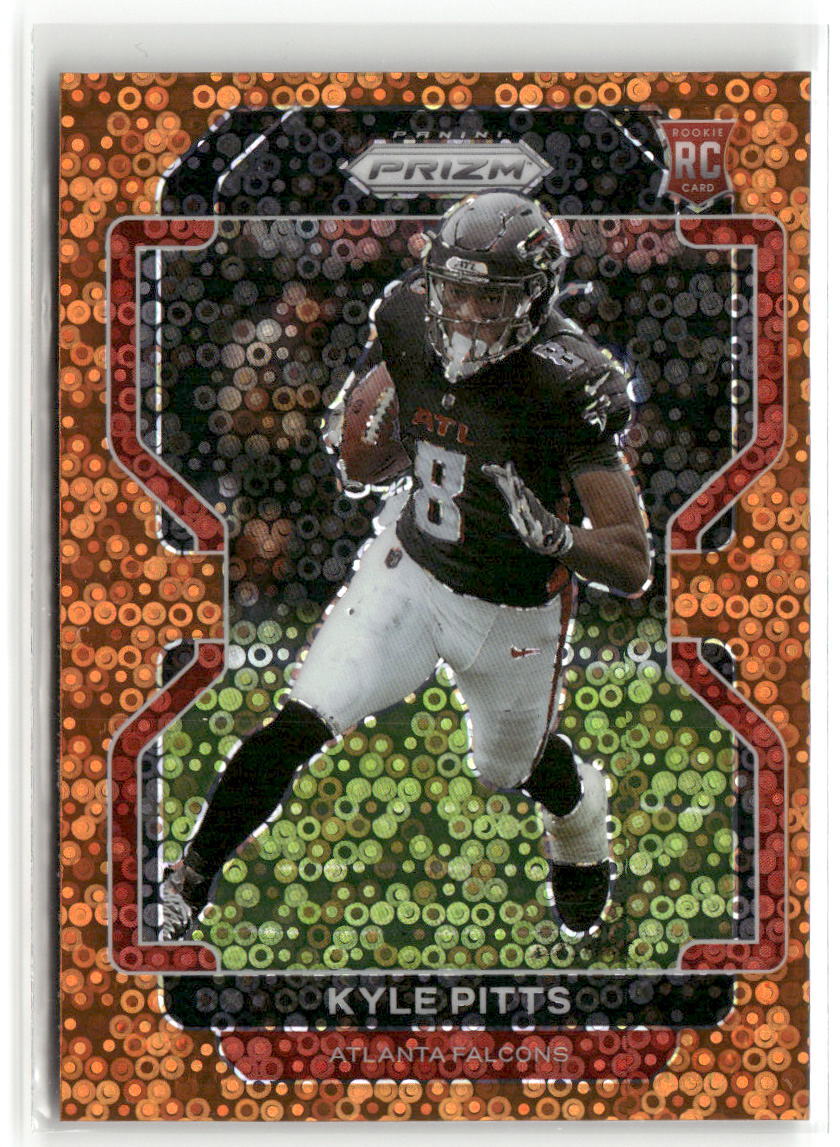 Atlanta Falcons Rookie Kyle Pitts #341 2021 Panini Prizm Orange Disco RC