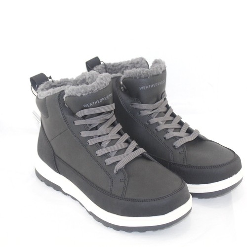 WEATHERPROOF men LogJam lace up ankle winter boot shoe Multi sizes dark gray NEW - Picture 2 of 6