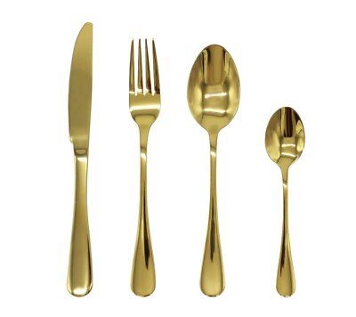 Besteckset Edelstahl Gold, Roségold, Schwarz, Regenbogen 16 24 32 Teile Sets