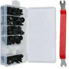 100PCs Car Body Rivet Push Pin Plastic Fastener Retainer Bumper Fender Trim Clip