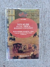 JEAN-PIERRE RAMPAL: Vivaldi Flute, Oboe  Bassoon Concerti Cassette Tape
