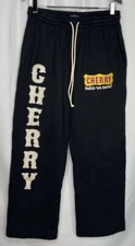 CHERRY MEN'S JOGGER PANTS ELASTIC WAISTBAND BLACK SIZE XLARGE 