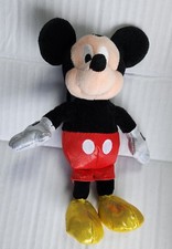 TY Mickey Mouse RED SPARKLE Disney Plush Animal Toy 7 inch