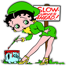 Betty Boop Kids Cartoon Car Bumper Window Locker Sticker Decal 5"X4"
