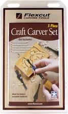 Carving Tools, Craft Carver Set, 4 Carving Blades and ABS Handle Included, (SK10