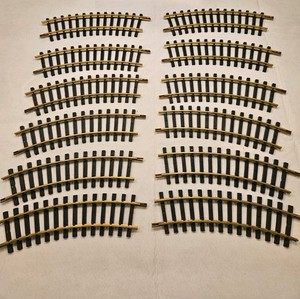 Aristo-craft Curved Track 12x 11000 R1=30 Degrees black