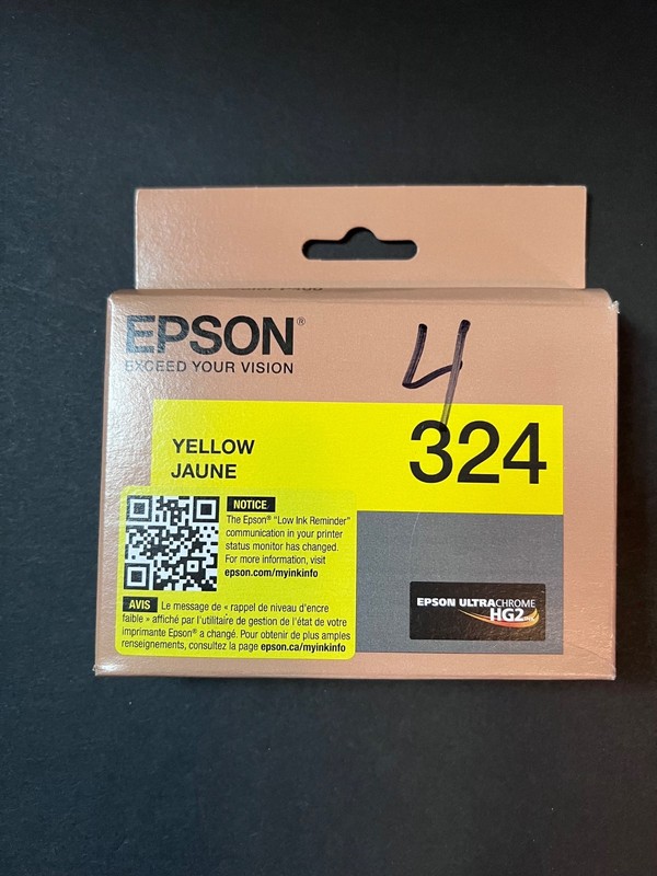 Epson T324 Yellow (420) Standard Yield Ink Cartridge. New. Sealed. Exp 2.2027