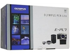 Olympus PEN Lite E-PL7 White 16.1MP  14-42mm, 40-150mm Double Lens Kit w/Box