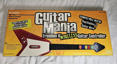 Guitar Mania Freedom V PS2 Wireless Guitar w/Dongle, Original Box, Tested