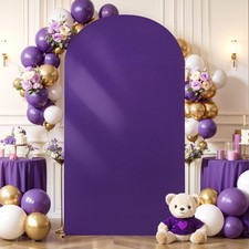 Purple 6FT Spandex Wedding Arch Cover Chiara Backdrop for Party Decoration
