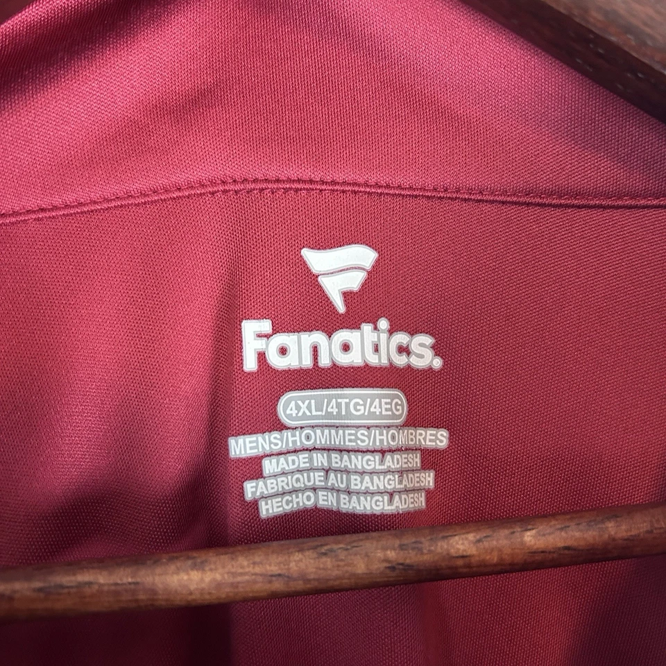 Pullover rojo con cremallera 1/4 de fanáticos del fútbol americano de los Arizona Cardinals para hombre talla 4XL Foto 3 de 4