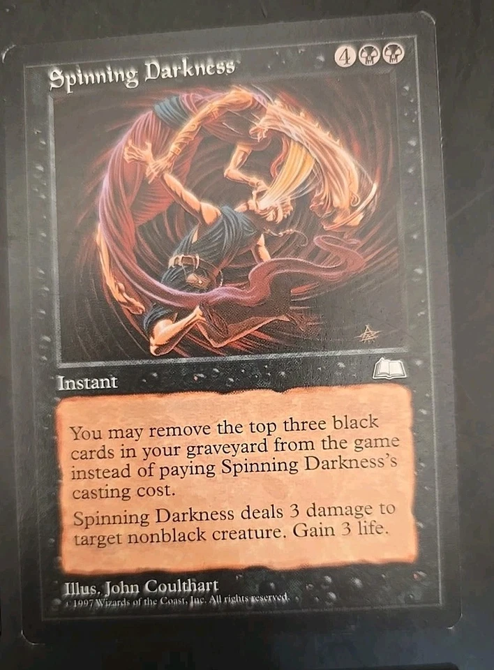 Spinning Darkness Weatherlight MTG Regular Lightly Played (4 Cards) #2 - Image 4 of 4