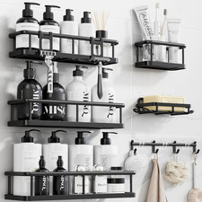 YASONIC Shower Caddy Adhesive, Rustproof Shower Organizer with Soap Holder, Larg