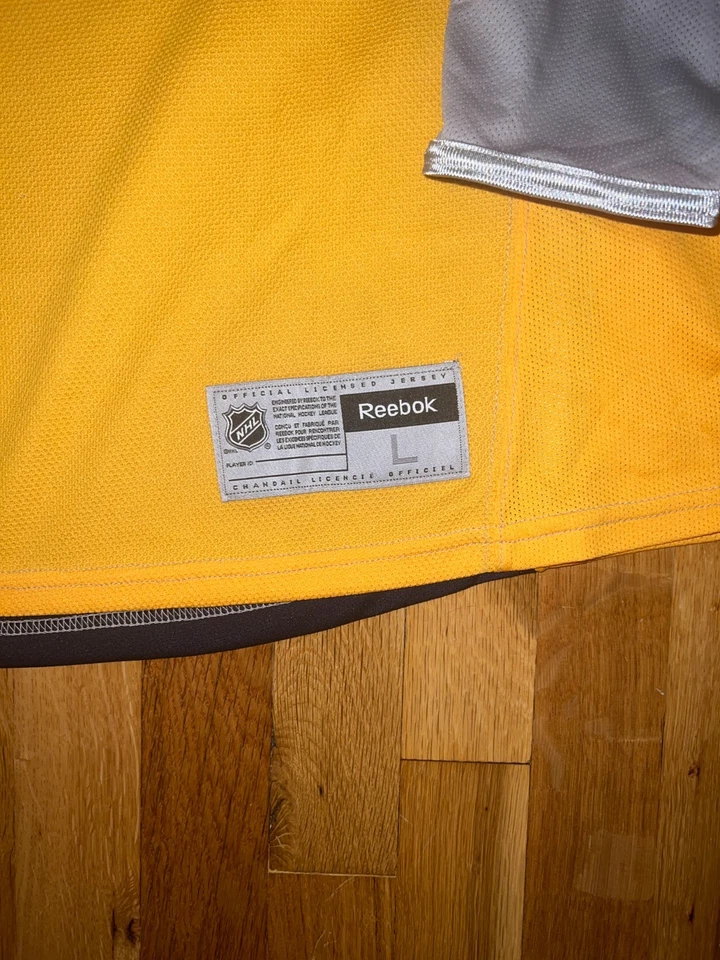 Jersey RYAN MILLER BUFFALO SABRES Reebok Amarillo Azul Grande NHL NUEVO CON ETIQUETAS Thompson Foto 4 de 4