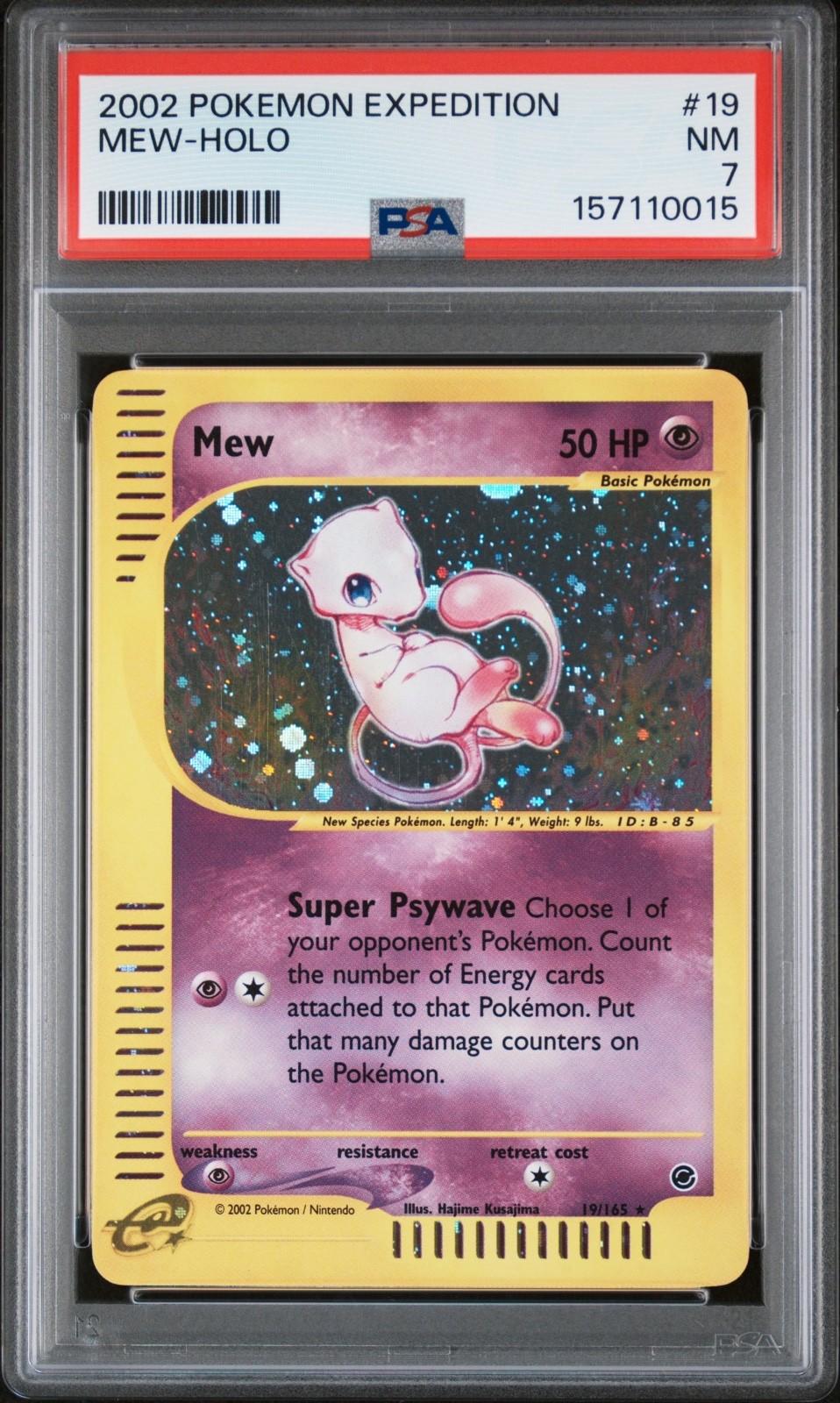 Pokemon Mew Expedition Holo Rare #19 PSA 7