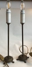 LAURA ASHLEY Vintage Brass Table Bedside lamps H38cm Tested Working Vgc