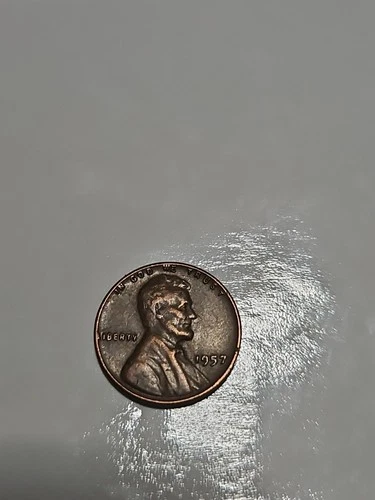 1957 No Mint Mark Wheat Penny - VF - Vintage Collector Coin!