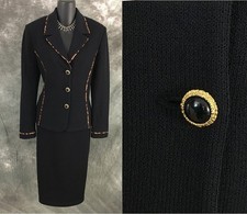 BEAUTIFUL St John collection jacket black suit blazer size 8