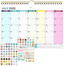 Meetory Desk Calendar 2025-2026, 11.81" x 8.46" 18-Month School Year Desk/Wall C