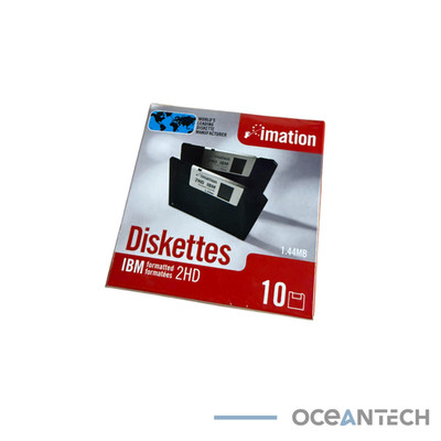 New/Sealed Genuine Imation IBM Formatted 2HD 1.44MB Diskettes (10 Pack)