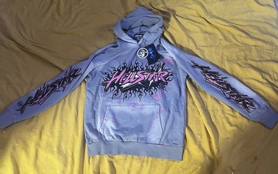 brand new Hellstar  GRAY/PINK   Hoodie  Ready To Ship  Size Medium Mens