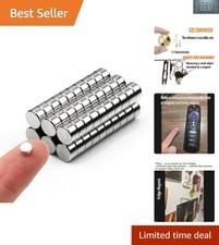 60pcs Durable Mini Round Magnets - Nickel Coated for Crafting  Organizing
