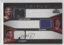 2008-09 SP Rookie Threads Triple Eric Gordon DJ Augustin Russell Westbrook vw0