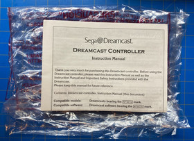 Official Sega Dreamcast Clear Yellow Controller (HKT-7700) w/ Box, Manual & Bag