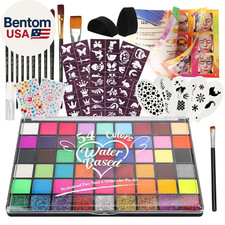 54 Color Face Painting Kit for Kids - Non Toxic Water Activated Face Paint Palet