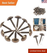 100 Pcs Vintage Style Brass Upholstery Tacks for Elegant DIY Furniture Projects