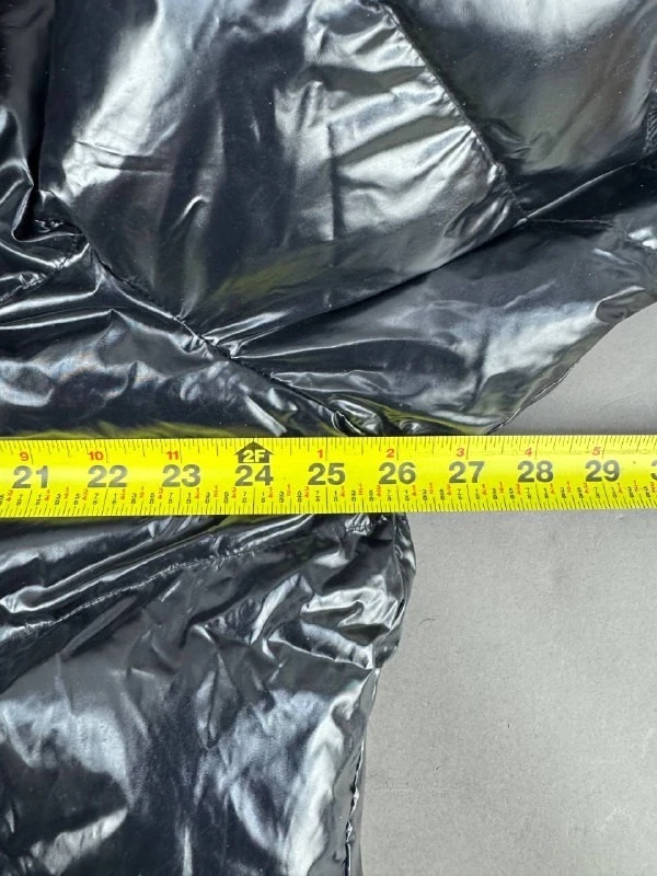 Jaqueta Masculina JC Jordan Craig Preta Brilhante Zíper Completo Pele Sintética Tamanho XL - Imagem 3 de 4