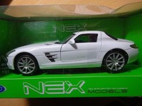 Mercedes Benz Sls Amg Weiss 1/24 Ca.18Cm Oldtimer Modelauto