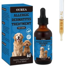 Dog Dermatitis Treatment for Allergies, Natural Itch Relief Drop Hot Spot Su...