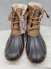 NWT Seven 10 Hollis leather duck boots Brown 119417