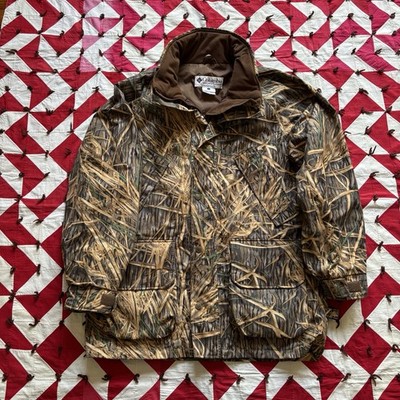 Vintage Columbia Mossy Oak Shadow Grass Hunting Jacket Mens Large Water Fowl