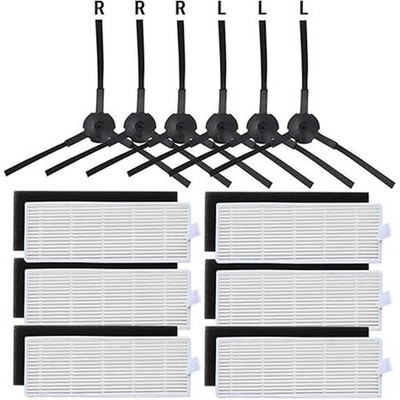 For ILIFE A6 A4 A4s Robot Vacuum Cleaner Replacement Filter & Side Brush Kit