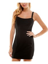CITY STUDIO Womens Short Dress Black Unlined Princess Seams Juniors 11