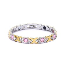 LADIES MAGNETIC HEALTH BRACELET ALLOY HEALING BANGLE ARTHRITIS PAIN RELIEF WOMEN