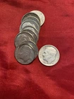 Pre-1964 90% Silver Dimes Lot Of 10 ! Circulated, Condition Varies!
